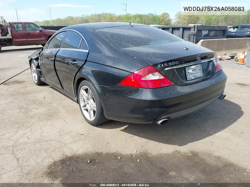 2006 Mercedes-Benz Cls 500 VIN: WDDDJ75X26A058083 Lot: 44866212