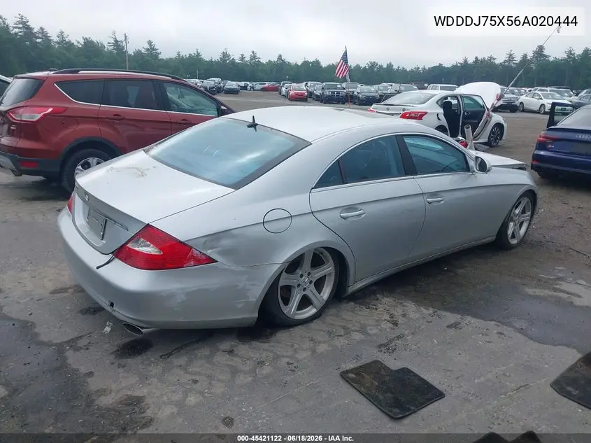 2006 Mercedes-Benz Cls 500 VIN: WDDDJ75X56A020444 Lot: 45421122