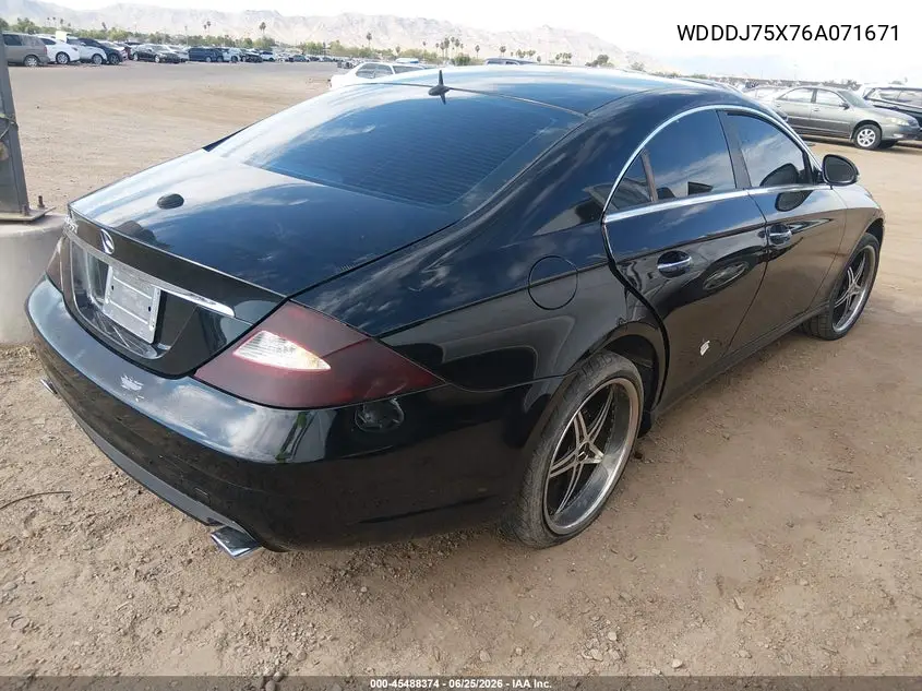 2006 Mercedes-Benz Cls 500 VIN: WDDDJ75X76A071671 Lot: 45488374