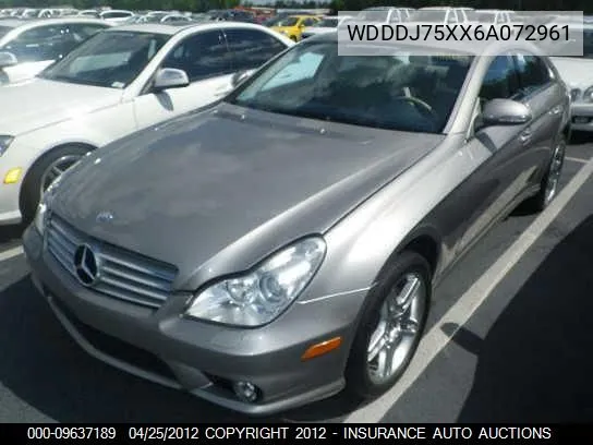 2006 Mercedes-Benz Cls500C VIN: WDDDJ75XX6A072961 Lot: 9637189