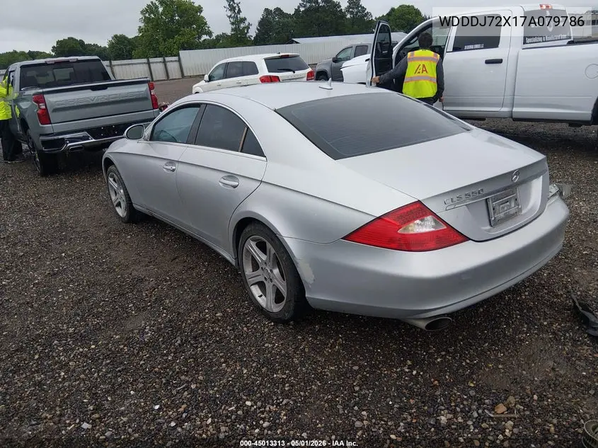 2007 Mercedes-Benz Cls 550 VIN: WDDDJ72X17A079786 Lot: 45013313