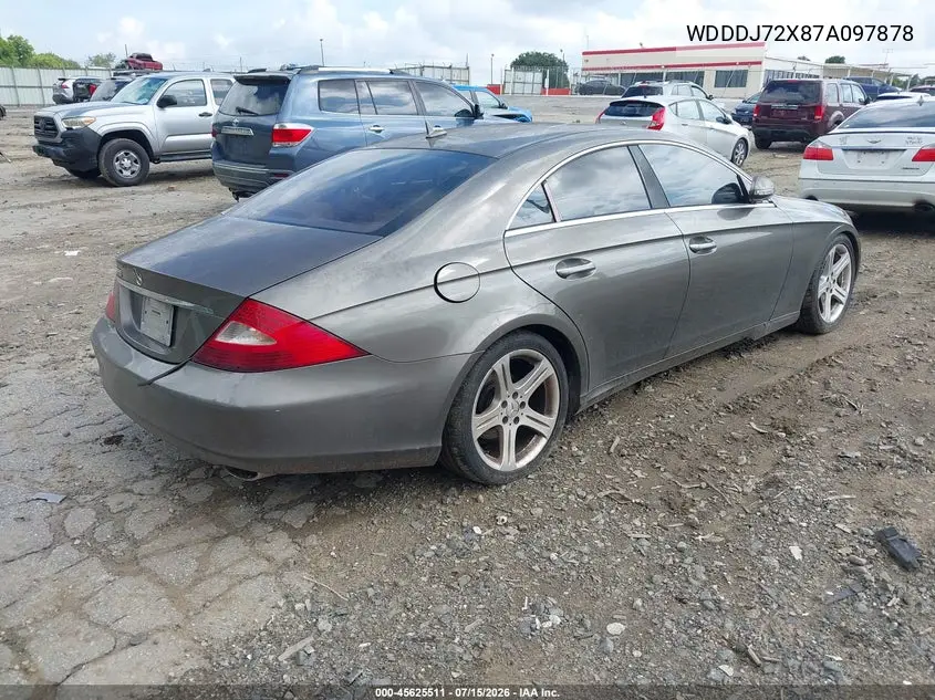 2007 Mercedes-Benz Cls 550 VIN: WDDDJ72X87A097878 Lot: 45625511