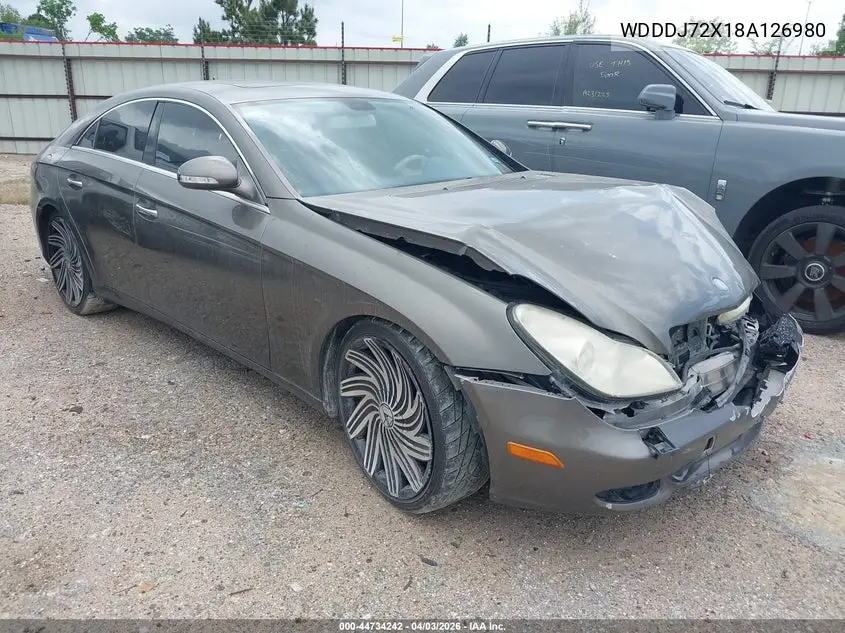 2008 Mercedes-Benz Cls 550 VIN: WDDDJ72X18A126980 Lot: 44734242