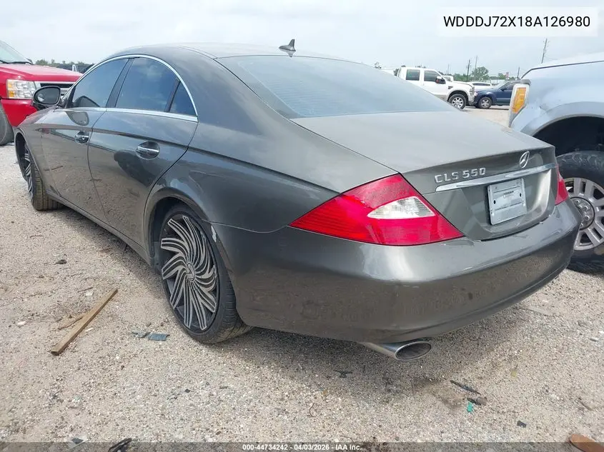 2008 Mercedes-Benz Cls 550 VIN: WDDDJ72X18A126980 Lot: 44734242