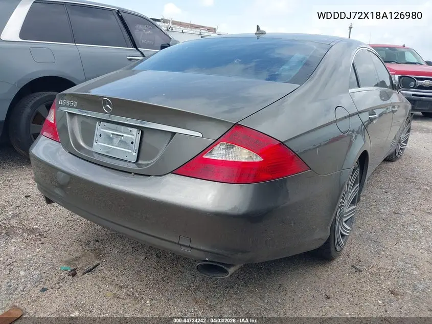 2008 Mercedes-Benz Cls 550 VIN: WDDDJ72X18A126980 Lot: 44734242