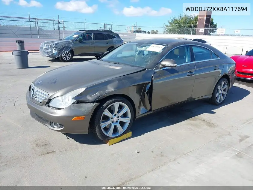 2008 Mercedes-Benz Cls 550 VIN: WDDDJ72XX8A117694 Lot: 45247085
