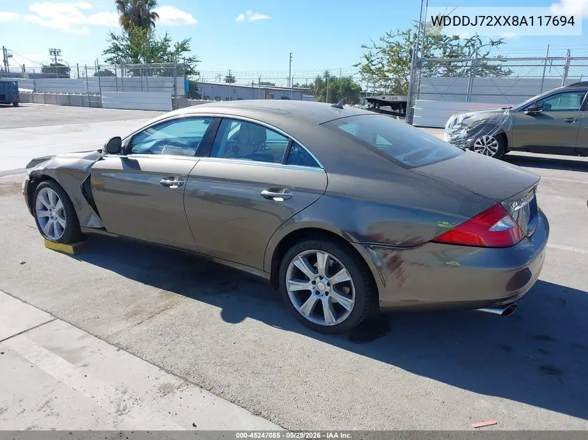 2008 Mercedes-Benz Cls 550 VIN: WDDDJ72XX8A117694 Lot: 45247085