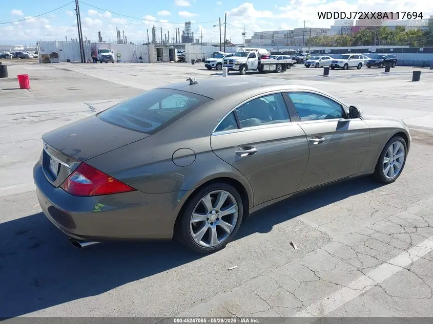 2008 Mercedes-Benz Cls 550 VIN: WDDDJ72XX8A117694 Lot: 45247085