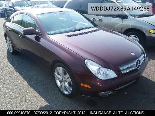 2009 Mercedes-Benz Cls550 VIN: WDDDJ72X89A149268 Lot: 9946876