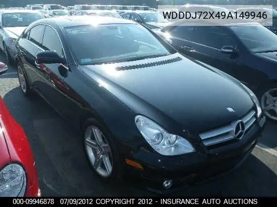 2009 Mercedes-Benz Cls550 VIN: WDDDJ72X49A149946 Lot: 9946878