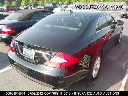 2009 Mercedes-Benz Cls550 VIN: WDDDJ72X49A149946 Lot: 9946878