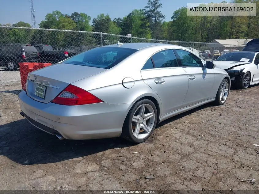 2011 Mercedes-Benz Cls 550 VIN: WDDDJ7CB5BA169602 Lot: 44763627