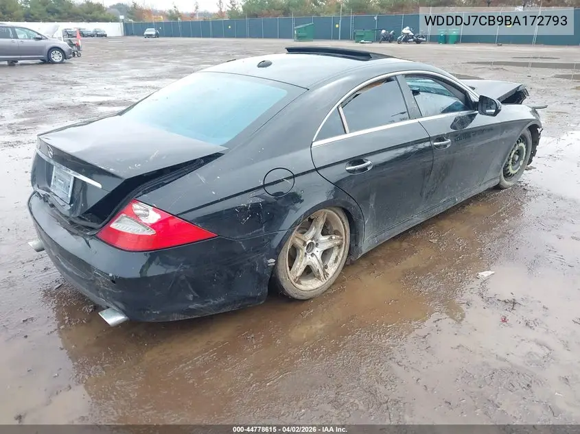 2011 Mercedes-Benz Cls 550 VIN: WDDDJ7CB9BA172793 Lot: 44778615