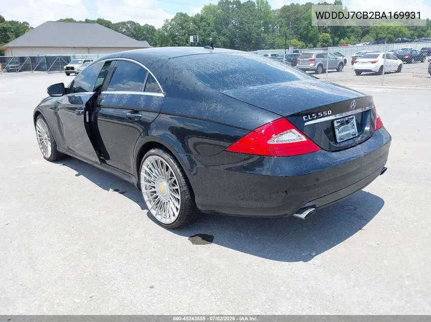 2011 Mercedes-Benz Cls 550 VIN: WDDDJ7CB2BA169931 Lot: 45243555