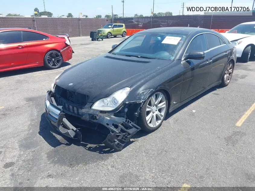 2011 Mercedes-Benz Cls 550 VIN: WDDDJ7CB0BA170706 Lot: 45627223