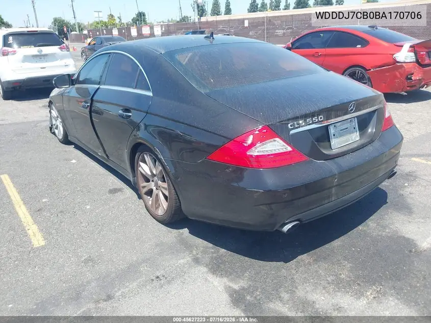 2011 Mercedes-Benz Cls 550 VIN: WDDDJ7CB0BA170706 Lot: 45627223