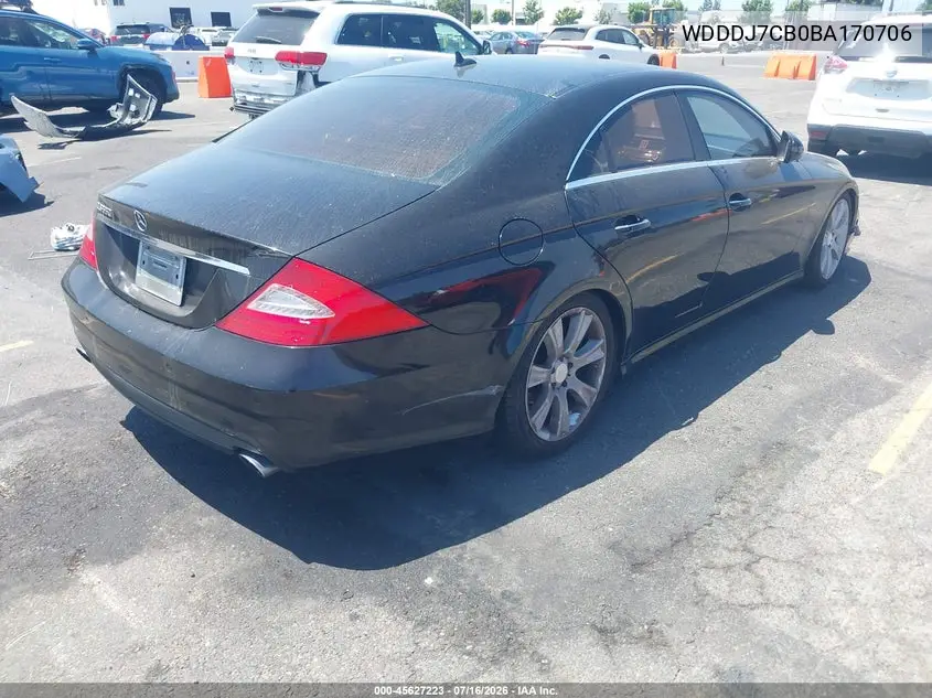 2011 Mercedes-Benz Cls 550 VIN: WDDDJ7CB0BA170706 Lot: 45627223