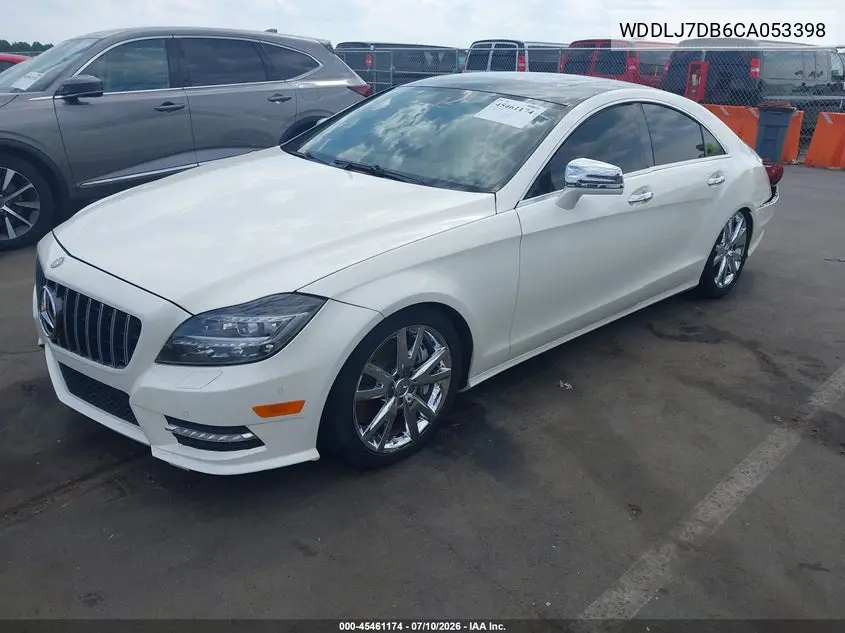 2012 Mercedes-Benz Cls 550 VIN: WDDLJ7DB6CA053398 Lot: 45461174