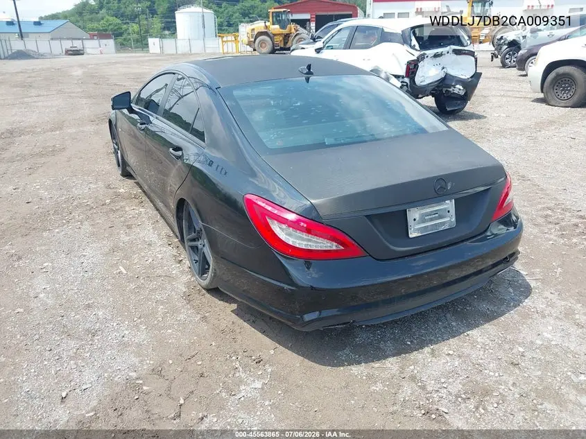 2012 Mercedes-Benz Cls 550 VIN: WDDLJ7DB2CA009351 Lot: 45563865