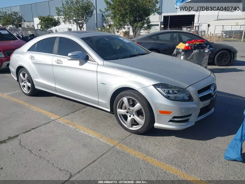 2012 Mercedes-Benz Cls 550 VIN: WDDLJ7DB3CA040740 Lot: 45604173