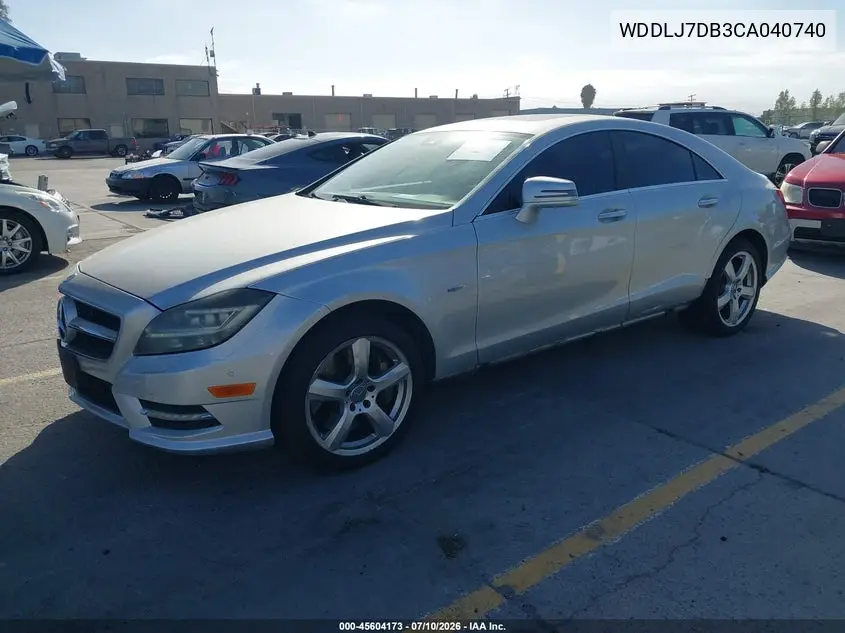 2012 Mercedes-Benz Cls 550 VIN: WDDLJ7DB3CA040740 Lot: 45604173