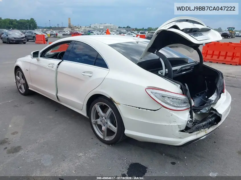 2012 Mercedes-Benz Cls 550 4Matic VIN: WDDLJ9BB7CA047222 Lot: 45654617