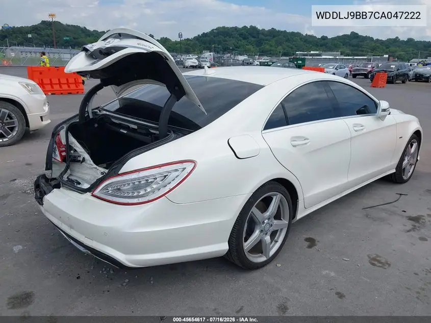 2012 Mercedes-Benz Cls 550 4Matic VIN: WDDLJ9BB7CA047222 Lot: 45654617