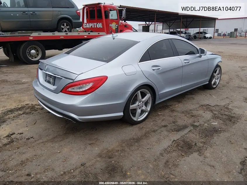 2014 Mercedes-Benz Cls 550 VIN: WDDLJ7DB8EA104077 Lot: 45026649