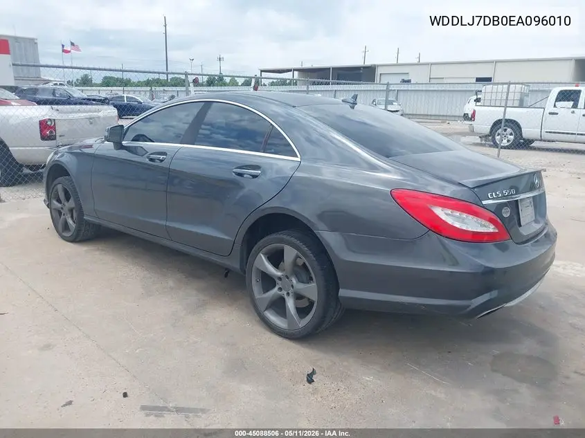 2014 Mercedes-Benz Cls 550 VIN: WDDLJ7DB0EA096010 Lot: 45088506
