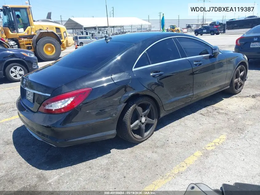 2014 Mercedes-Benz Cls 550 VIN: WDDLJ7DBXEA119387 Lot: 45158484