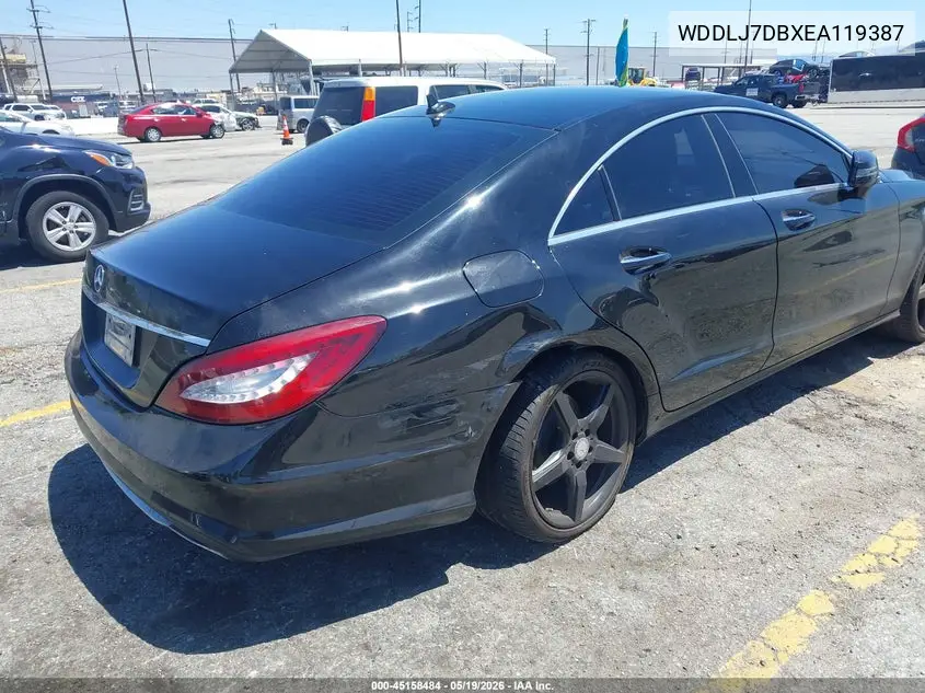 2014 Mercedes-Benz Cls 550 VIN: WDDLJ7DBXEA119387 Lot: 45158484