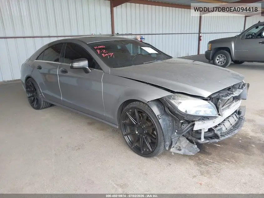 2014 Mercedes-Benz Cls 550 VIN: WDDLJ7DB0EA094418 Lot: 45518974