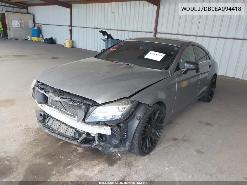 2014 Mercedes-Benz Cls 550 VIN: WDDLJ7DB0EA094418 Lot: 45518974