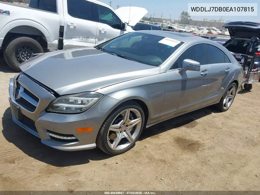 2014 Mercedes-Benz Cls 550 VIN: WDDLJ7DB0EA107815 Lot: 45549957