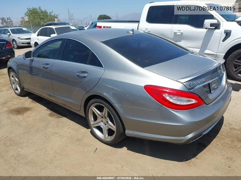 2014 Mercedes-Benz Cls 550 VIN: WDDLJ7DB0EA107815 Lot: 45549957