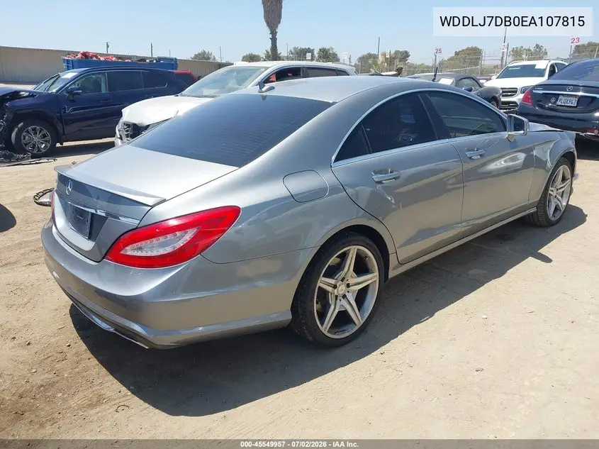 2014 Mercedes-Benz Cls 550 VIN: WDDLJ7DB0EA107815 Lot: 45549957