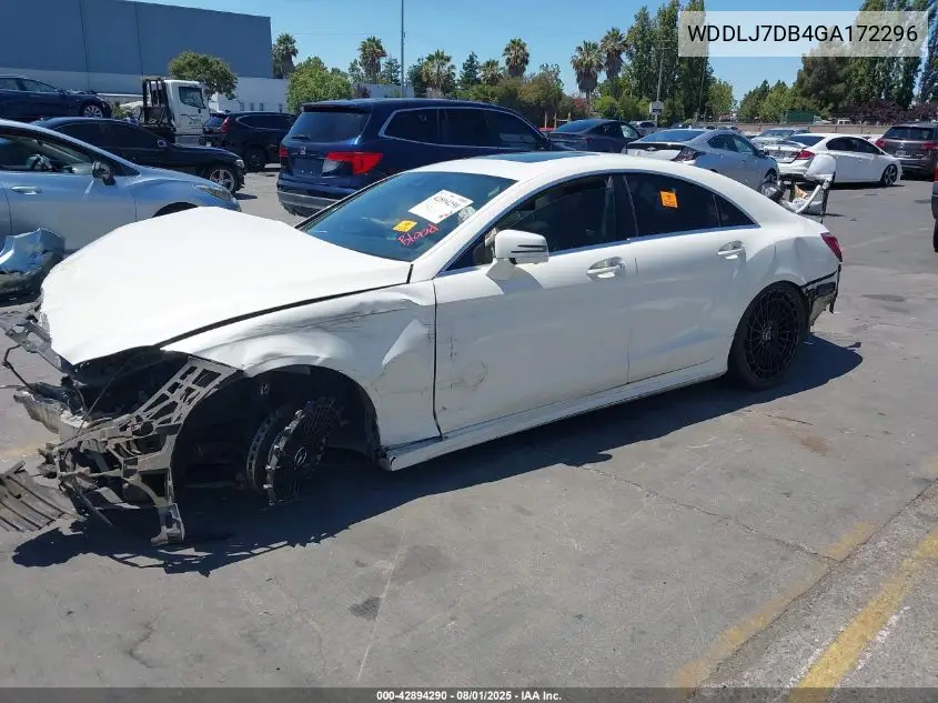 2016 Mercedes-Benz Cls 550 VIN: WDDLJ7DB4GA172296 Lot: 42894290