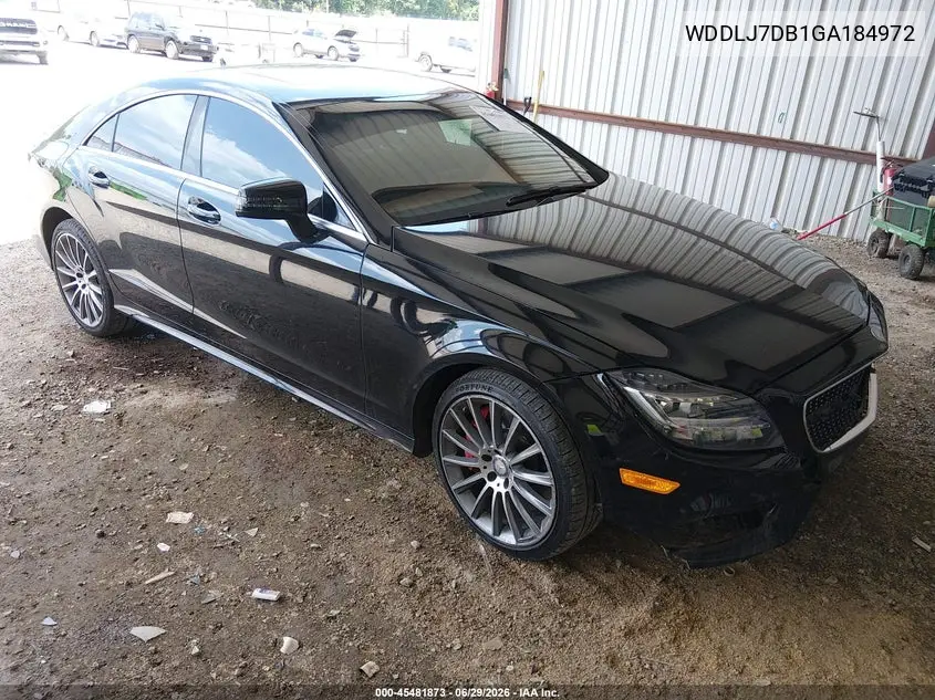 2016 Mercedes-Benz Cls 550 VIN: WDDLJ7DB1GA184972 Lot: 45481873