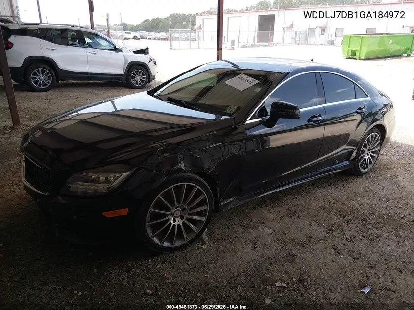 2016 Mercedes-Benz Cls 550 VIN: WDDLJ7DB1GA184972 Lot: 45481873