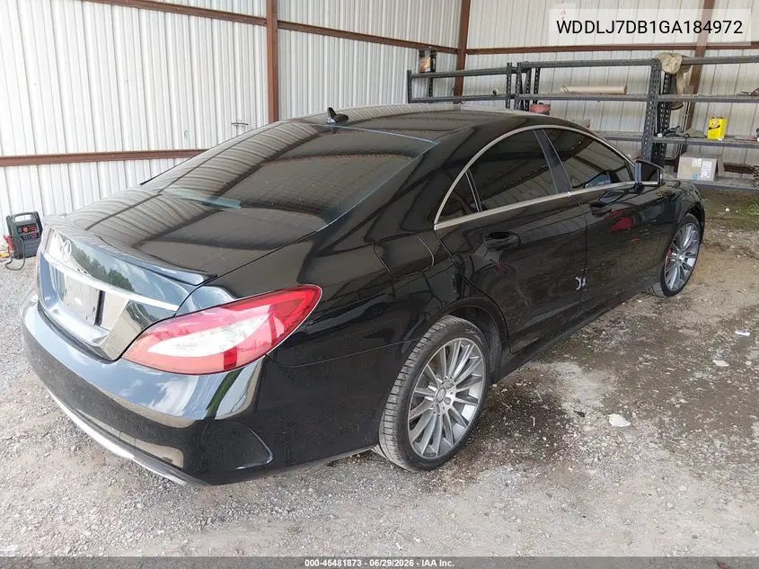 2016 Mercedes-Benz Cls 550 VIN: WDDLJ7DB1GA184972 Lot: 45481873