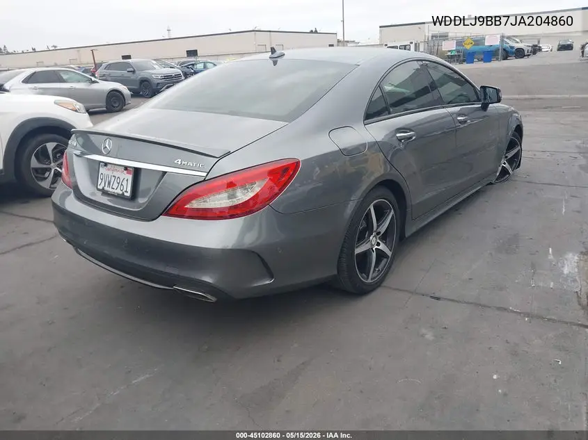 2018 Mercedes-Benz Cls 550 4Matic VIN: WDDLJ9BB7JA204860 Lot: 45102860