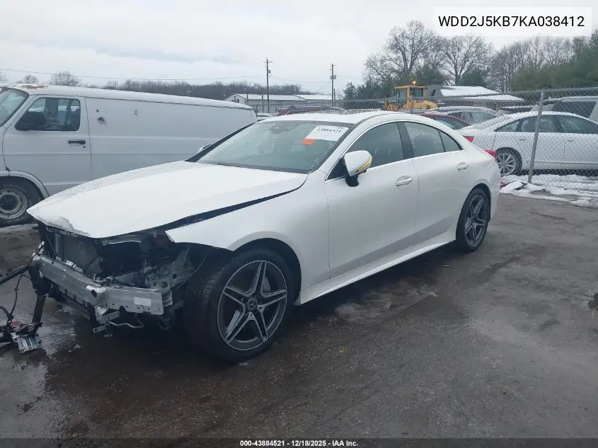 2019 Mercedes-Benz Cls 450 4Matic VIN: WDD2J5KB7KA038412 Lot: 43884521