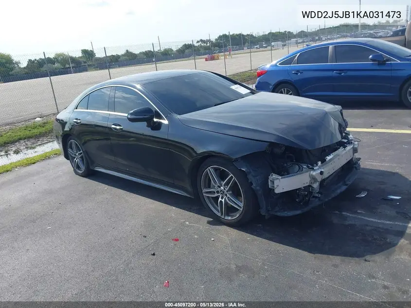 2019 Mercedes-Benz Cls 450 VIN: WDD2J5JB1KA031473 Lot: 45097200