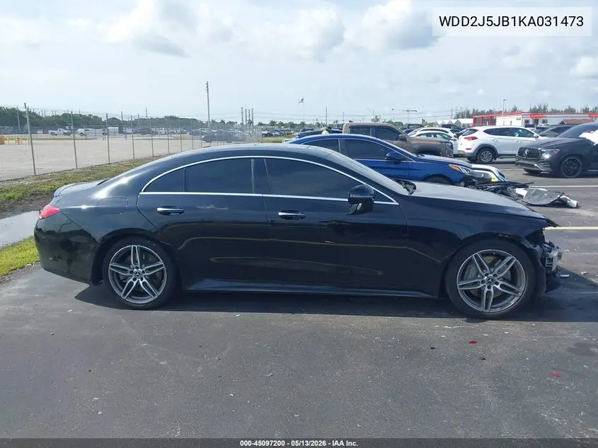 2019 Mercedes-Benz Cls 450 VIN: WDD2J5JB1KA031473 Lot: 45097200
