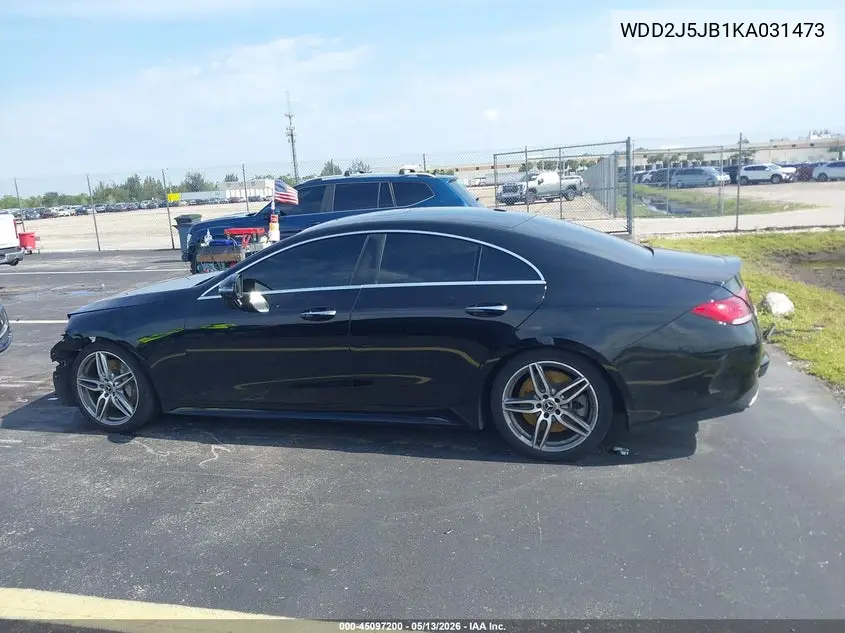 2019 Mercedes-Benz Cls 450 VIN: WDD2J5JB1KA031473 Lot: 45097200