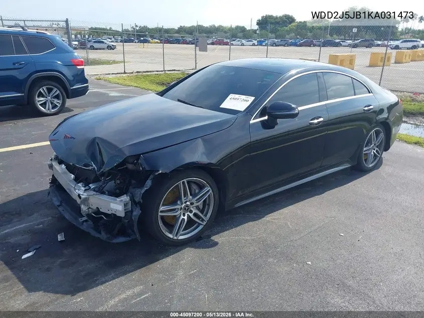 2019 Mercedes-Benz Cls 450 VIN: WDD2J5JB1KA031473 Lot: 45097200