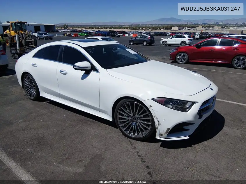 2019 Mercedes-Benz Cls 450 VIN: WDD2J5JB3KA031247 Lot: 45228225