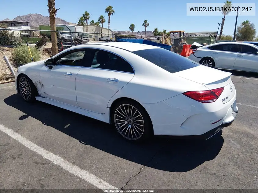 2019 Mercedes-Benz Cls 450 VIN: WDD2J5JB3KA031247 Lot: 45228225