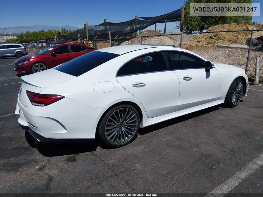 2019 Mercedes-Benz Cls 450 VIN: WDD2J5JB3KA031247 Lot: 45228225