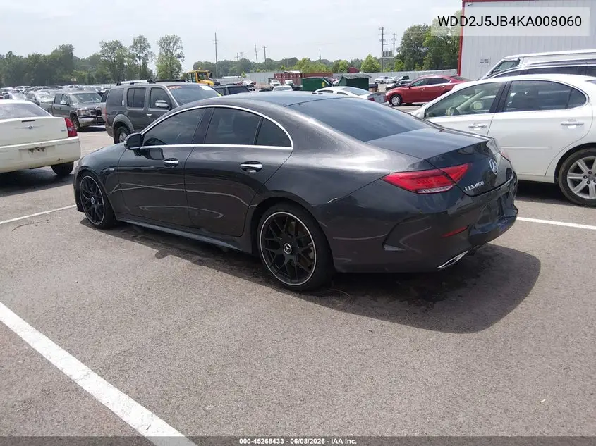 2019 Mercedes-Benz Cls 450 VIN: WDD2J5JB4KA008060 Lot: 45268433